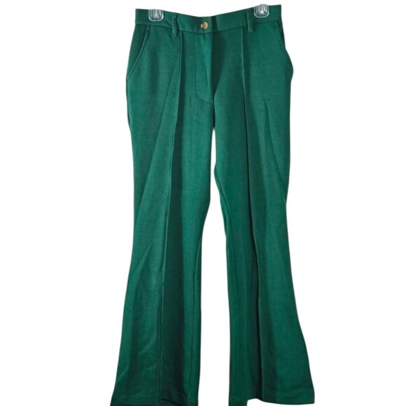 Urban Outfitters Medium Women's Trousers Knit Flare High-Rise Kelly Green NWT - Picture 1 of 9